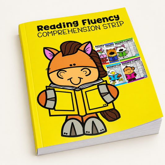Reading Fluency Comprehension Strip: Visual Sentence Workbook for Autism & Hyperlexia